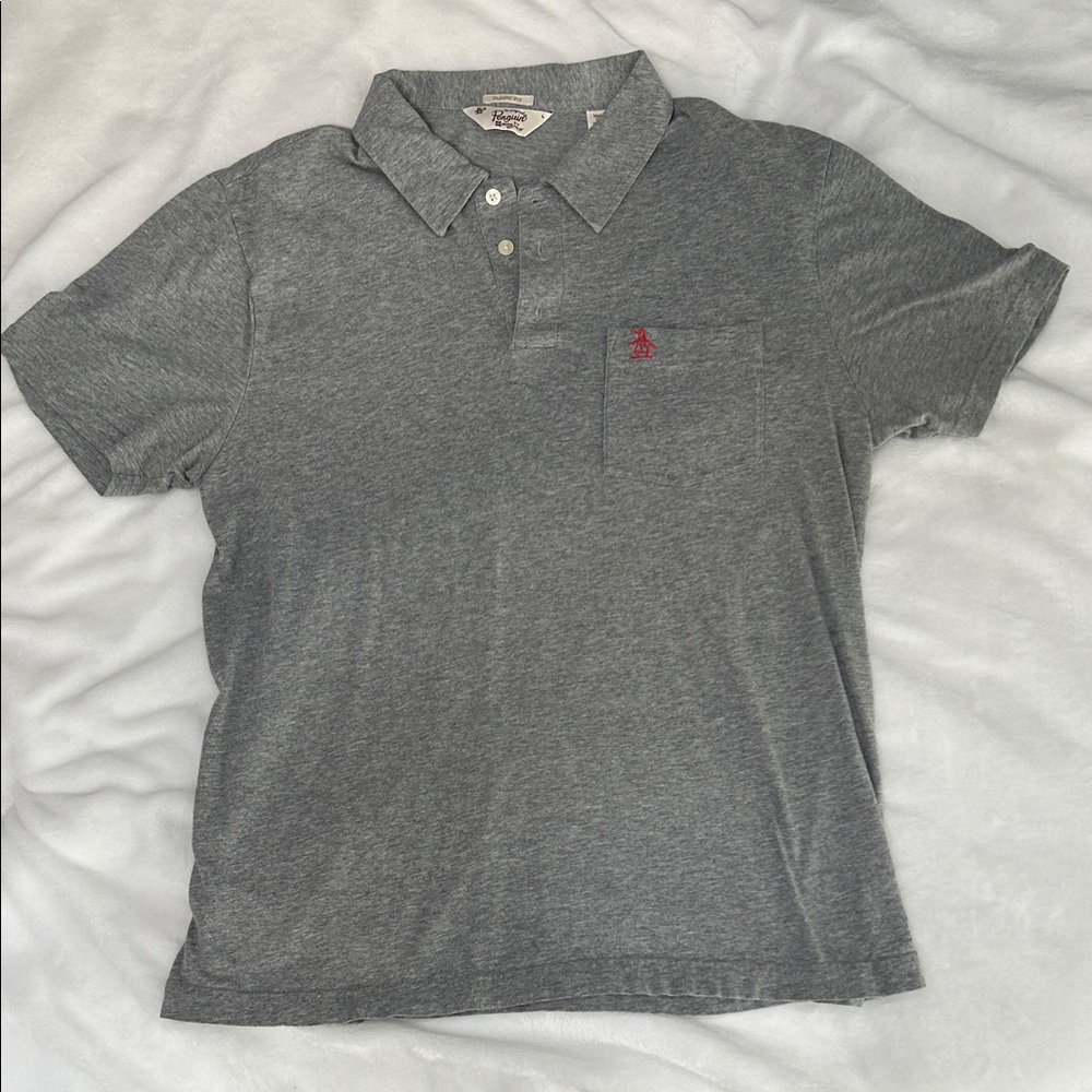Original Penguin Charcoal Polo Shirt